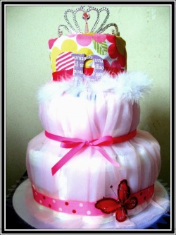Home Decoration Ideas on Princess Diaper Cake Idea For Girls